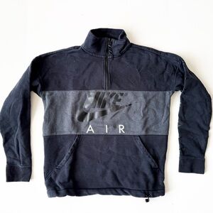 Nike Air Black and Gray quarter-Zip Sweatshirt